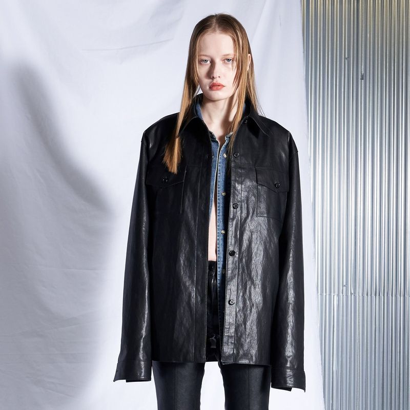 SPERONE（スペロネ）の「Two Pocket Overfit Leather Shirt（Jackets/Outerwear）」