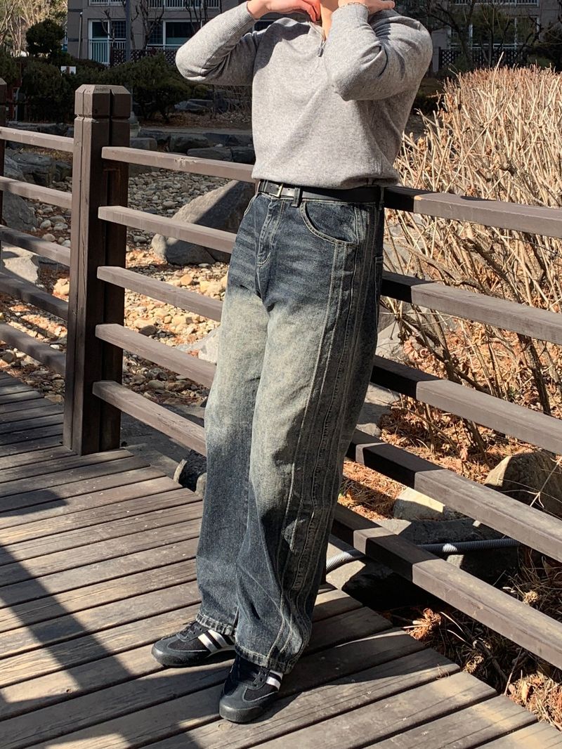 Side Denim Pants