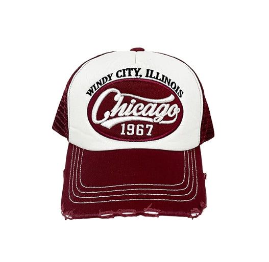 Chicago Damage Mesh Ball Cap