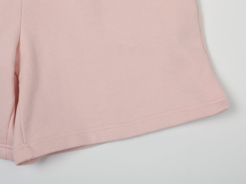 CONTRAST SLIT SHORT SWEATPANTS (PINK)