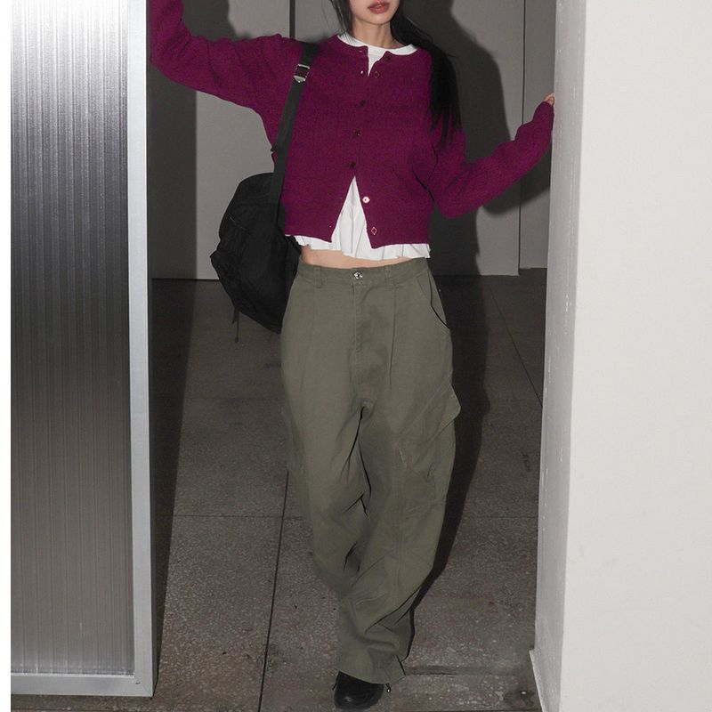 Vinic Pintuck Balloon Fit Diagonal Pocket Two-Way Cargo Pants
