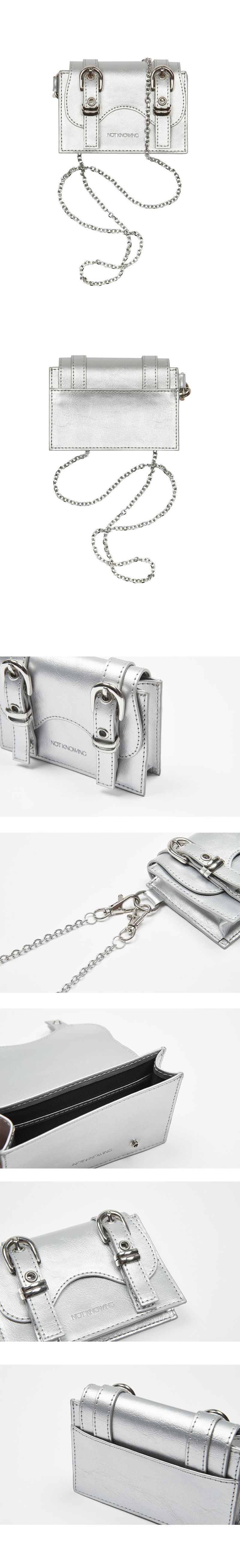 SADDLE BELTED MICRO BAG (SILVER)