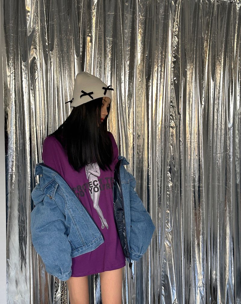 Ribbon kitsch beanie