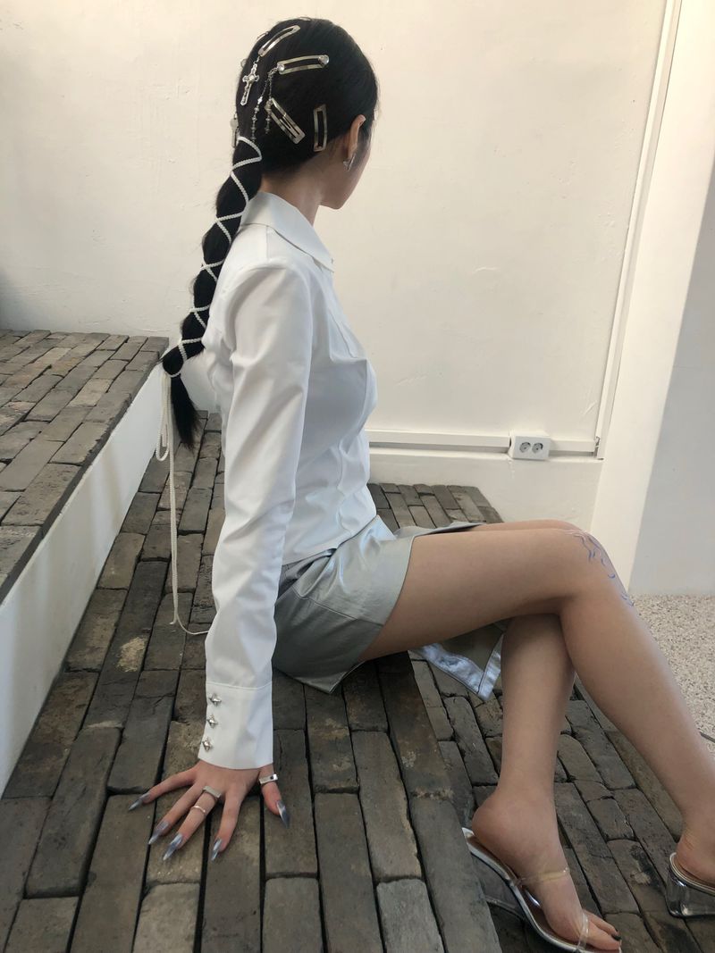 Silver Round Skirt