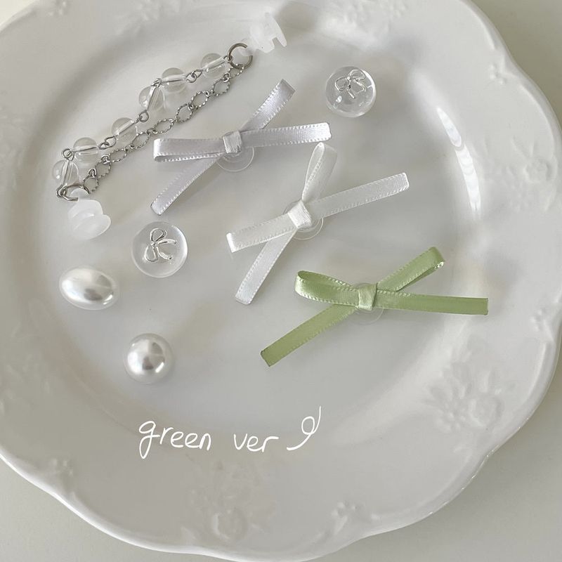 [made]glossy ribbon ver resin shoes charm set 