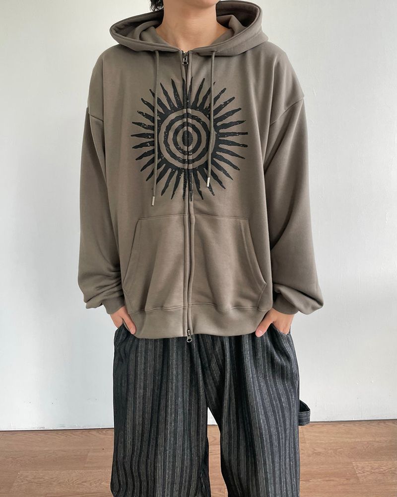 Sols Printed Hoodie Zip-up