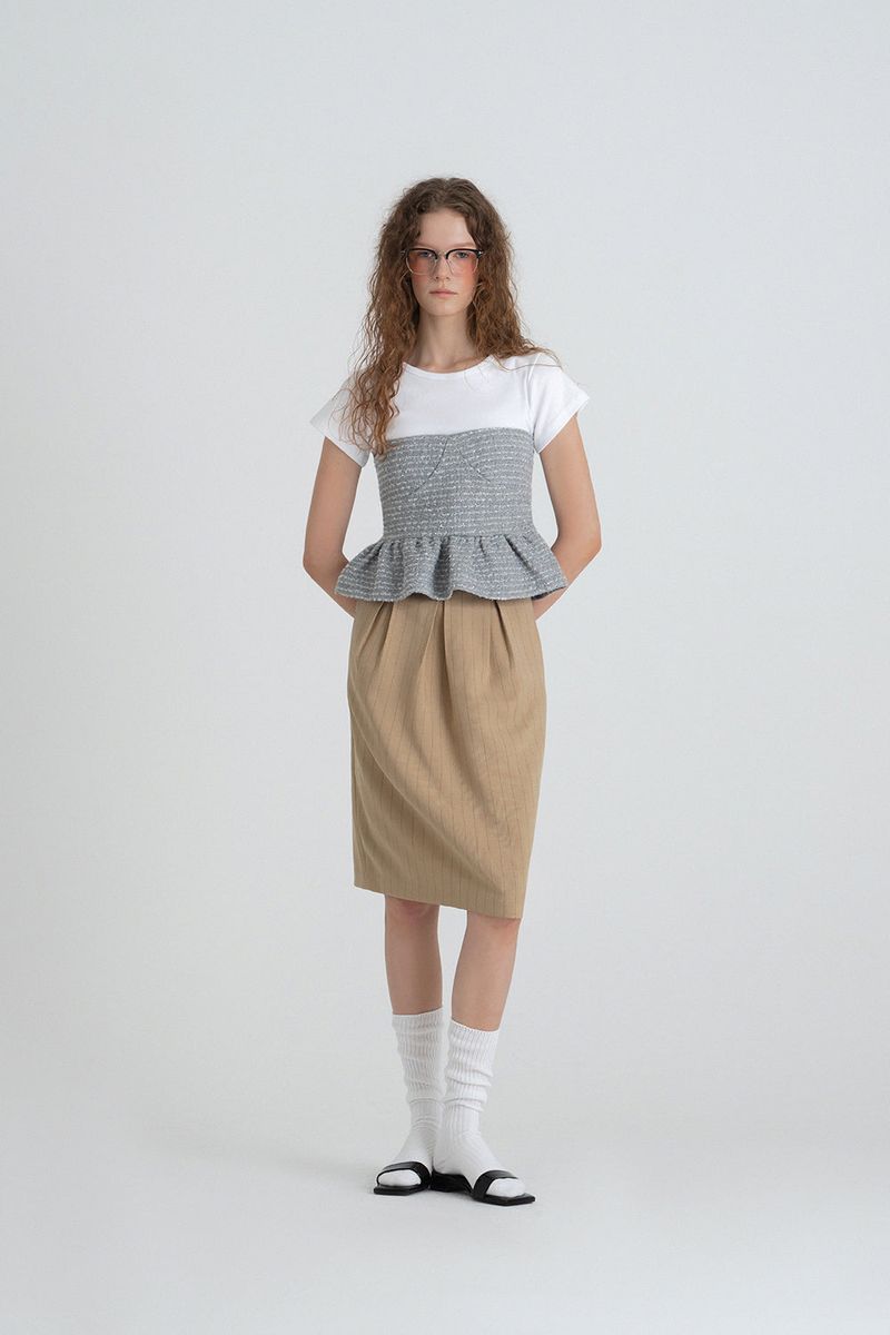Twinkle tweed top_silver