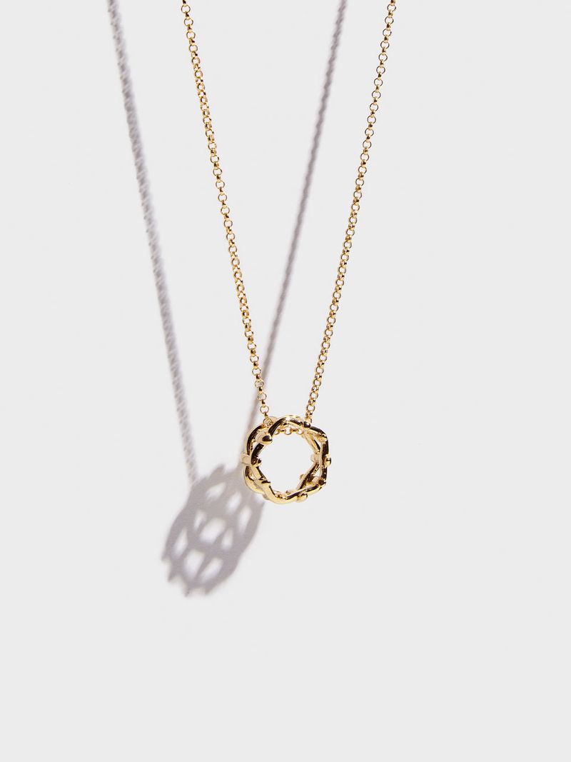 Multi Hash Tag Large Necklace (Gold)