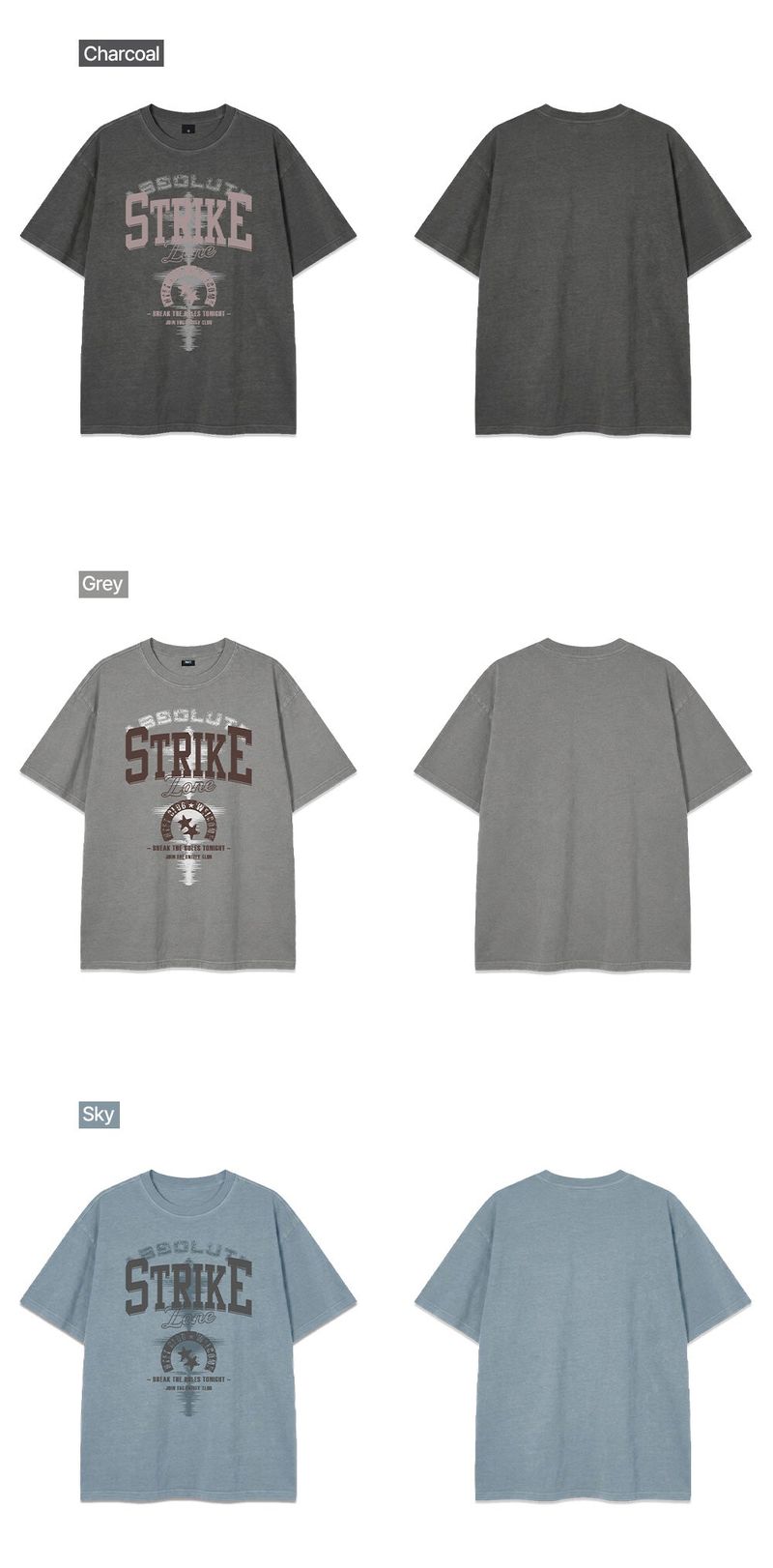 strike zone pigment-dyed short-sleeve t-shirt (3color)