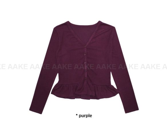 (Brushed) FLEUR FRILL CARDIGAN