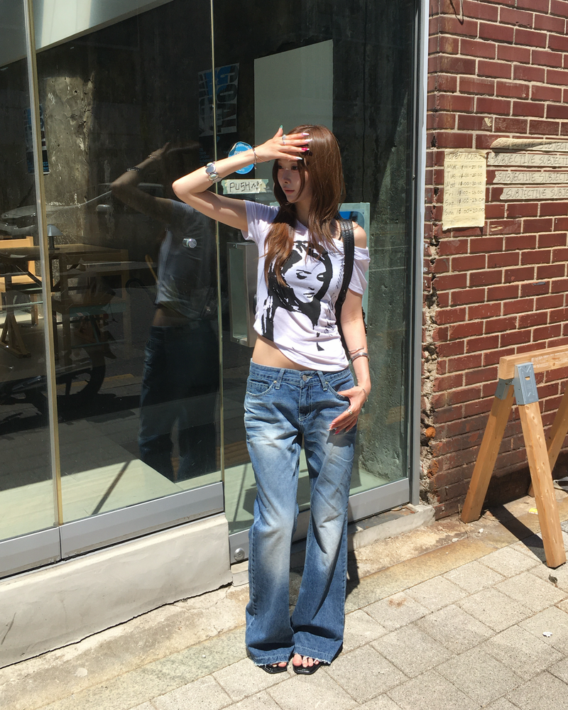 ローライズ ロージー ブーツカットデニムパンツ