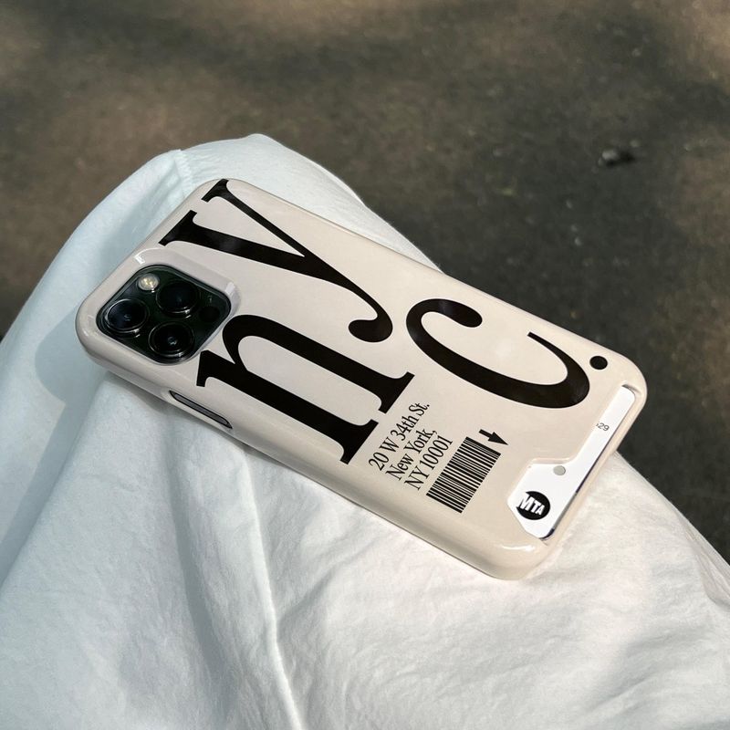 NYC phone case beige (card)