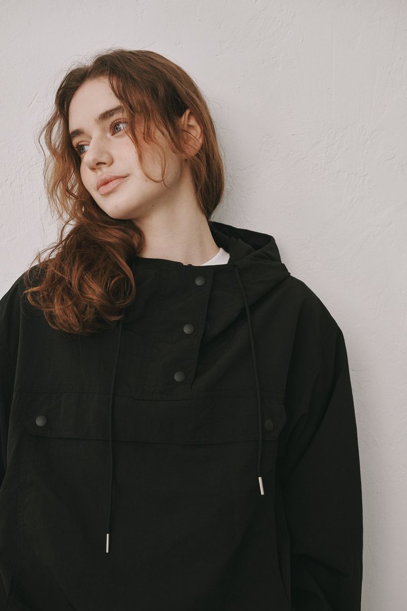 Anorak hood jumper (Black)