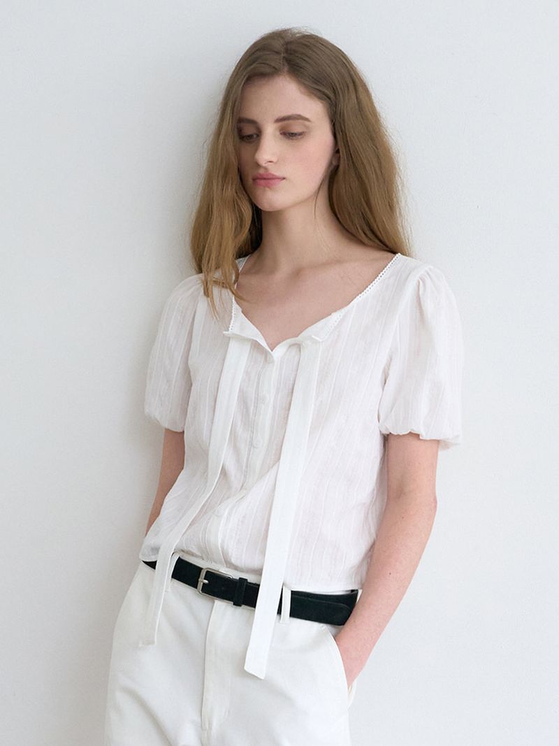 Not your rose（ノットユアローズ）の「Claire blouse (Ivory)（Tops）」