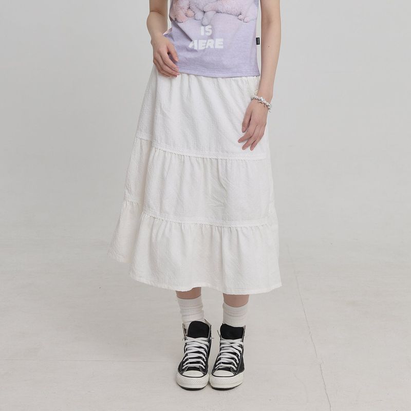 WaiKei(ワイケイ)の「Lace Flare Midi Skirt(Skirts)」
