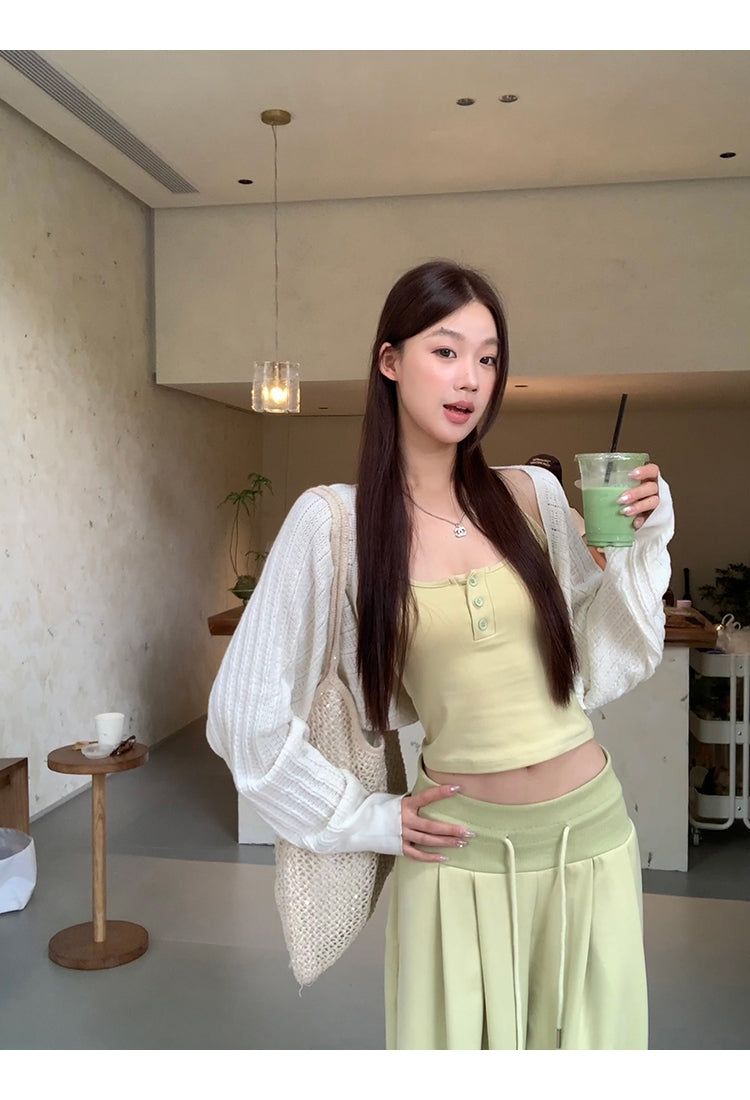 Air conditioner loose fit bolero cardigan
