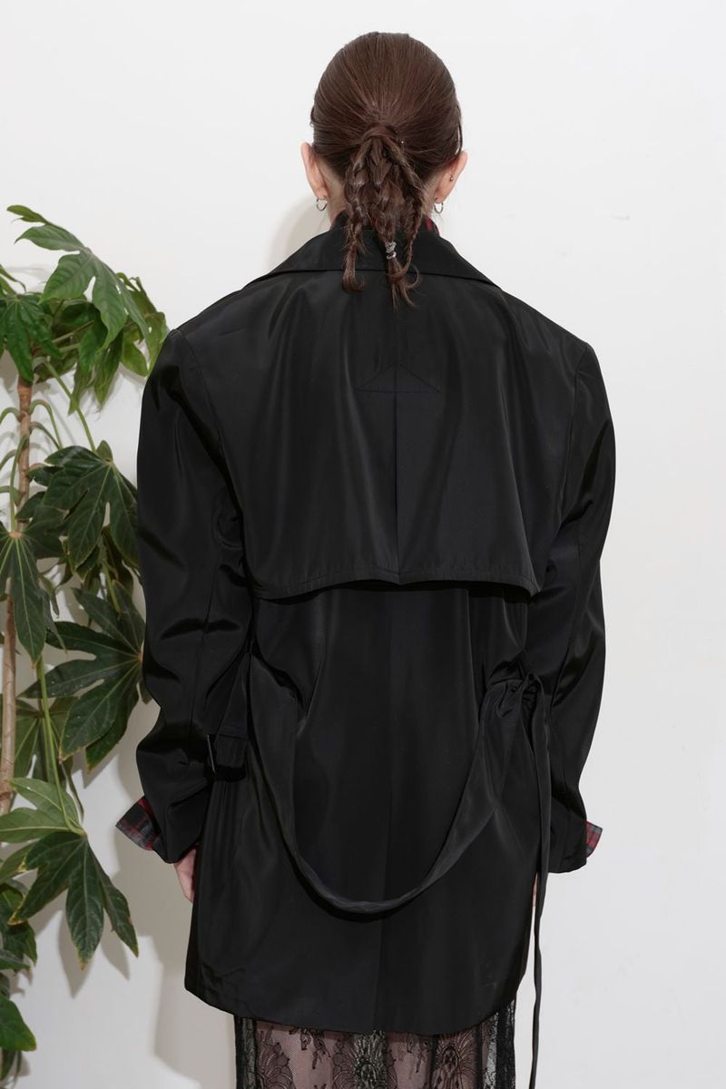 TRENCH BELT JACKET_NAVY