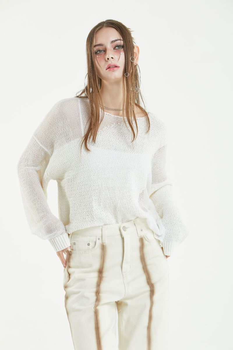 HAND SEE-THROUGH KNIT