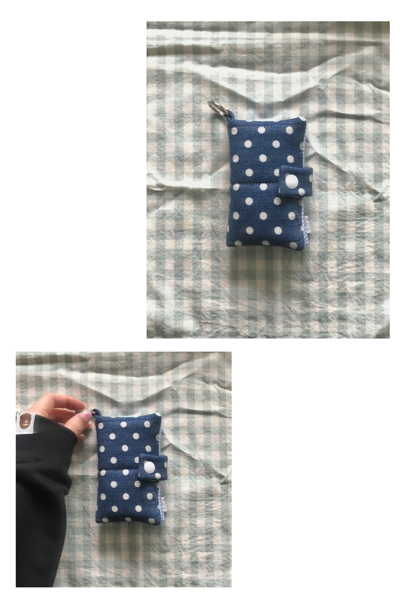 comfy wallet - dot denim