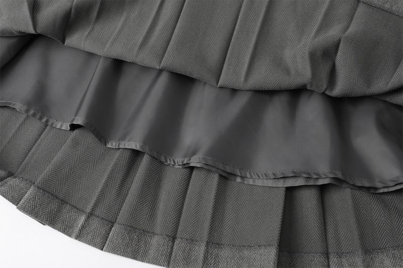 Classic pleats skirt - gray