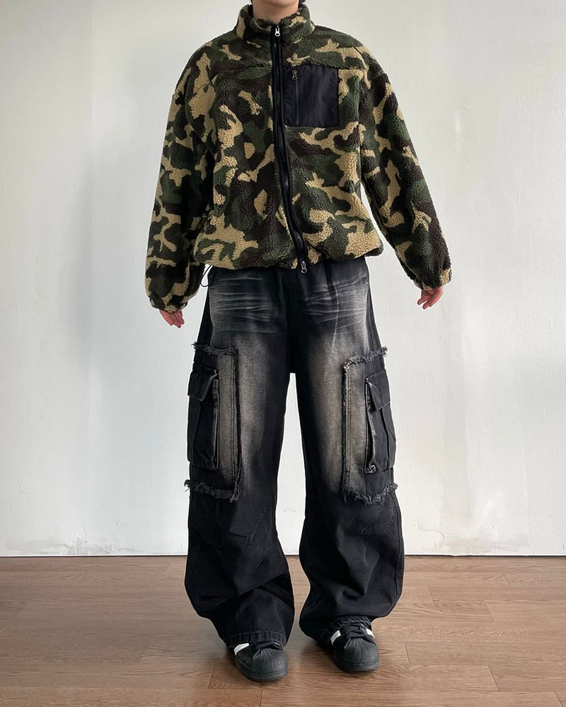 All-Day Camo Sherpa Zip-Up