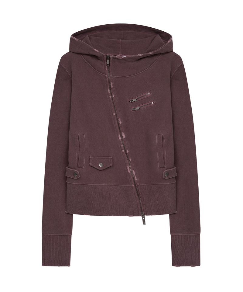 pg diagonal zip up (wine)
