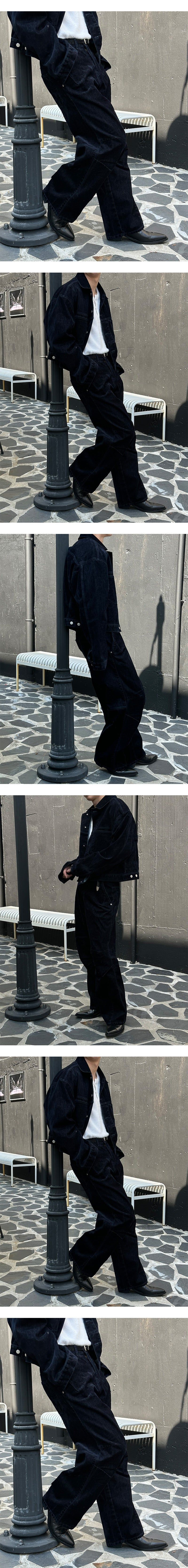 [F/W] ベルベットデニムクロップジャケット(2color)