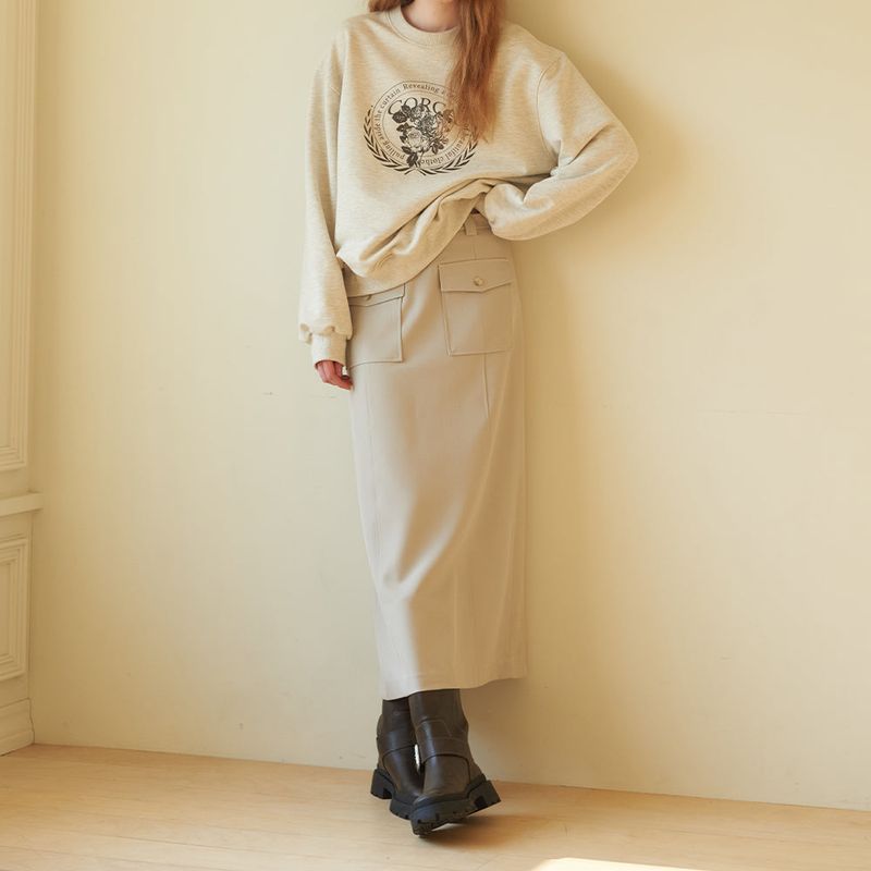 CORCA（コルカ）の「Pocket Long Skirt Beige（Skirts）」