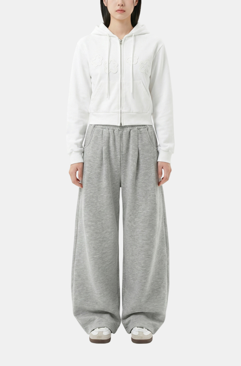 Clover Flower Point Hoodie Zip-up
