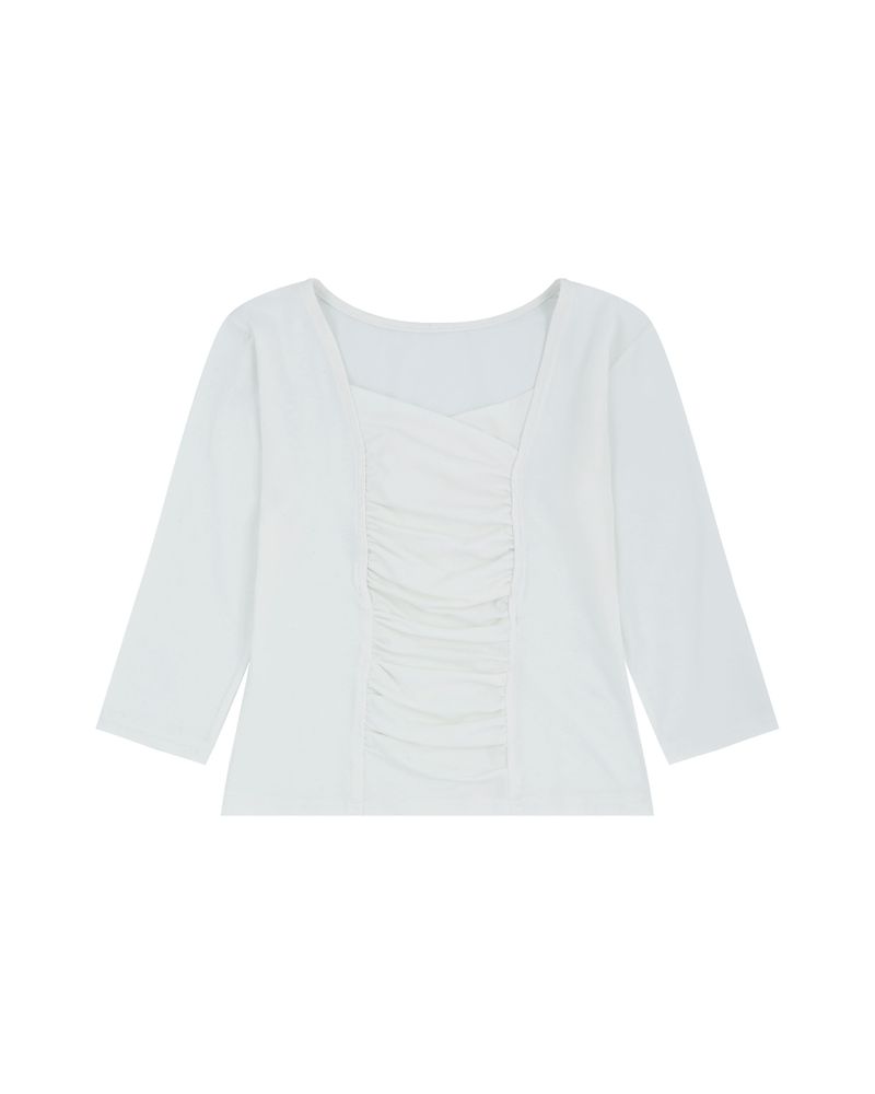 aldiyouu（アルディユー）の「Sqare neked baby tee - Ivory（Tops）」
