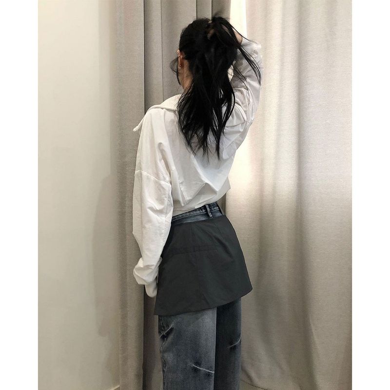 Wave Nylon Layered Skirt