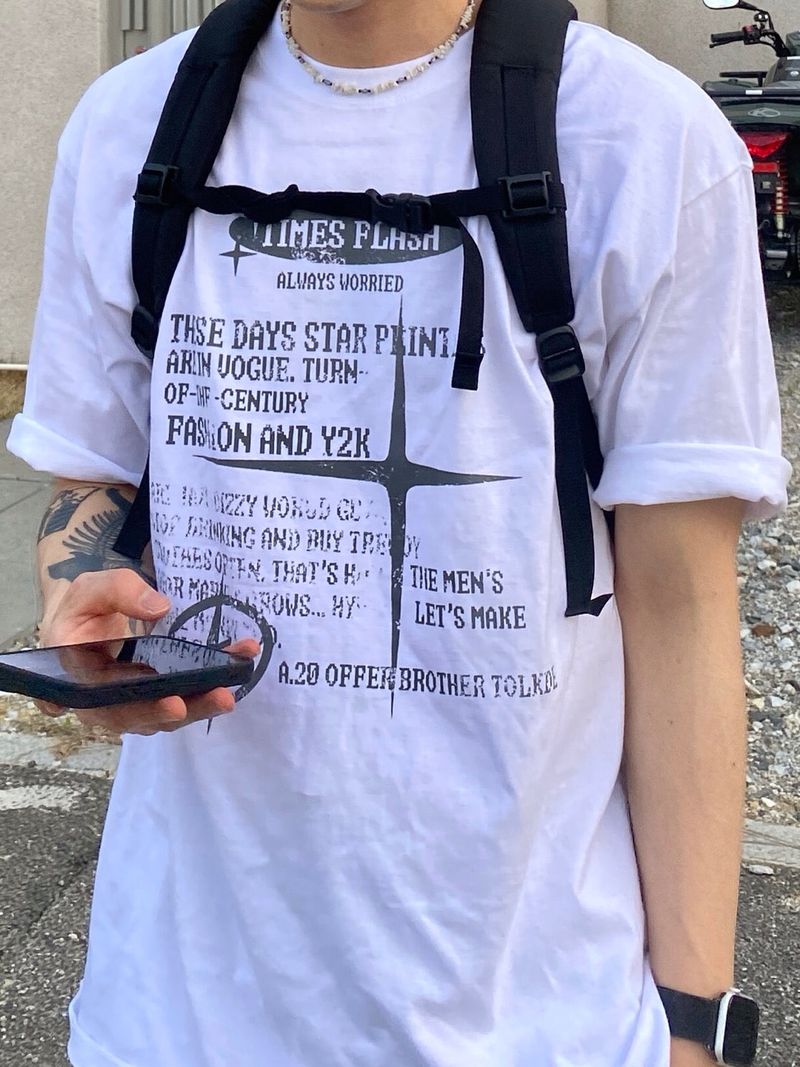 Times printing short sleeve T 2C