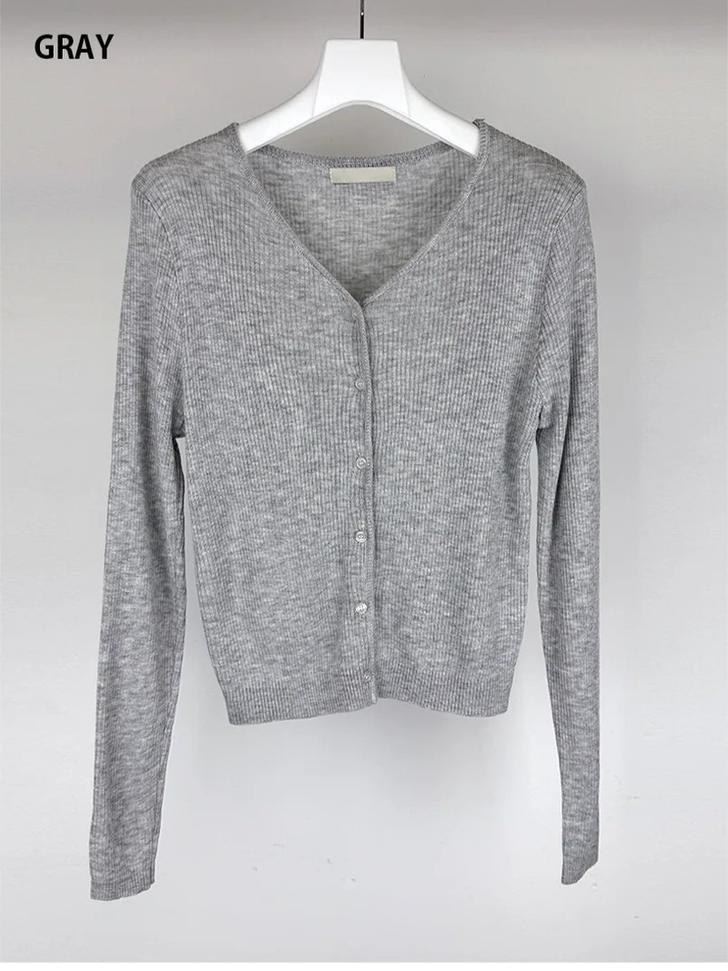 WOOL V-NECK CARDIGAN (5C)
