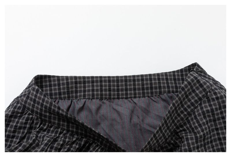 Y2K Layered Check Midi Skirt