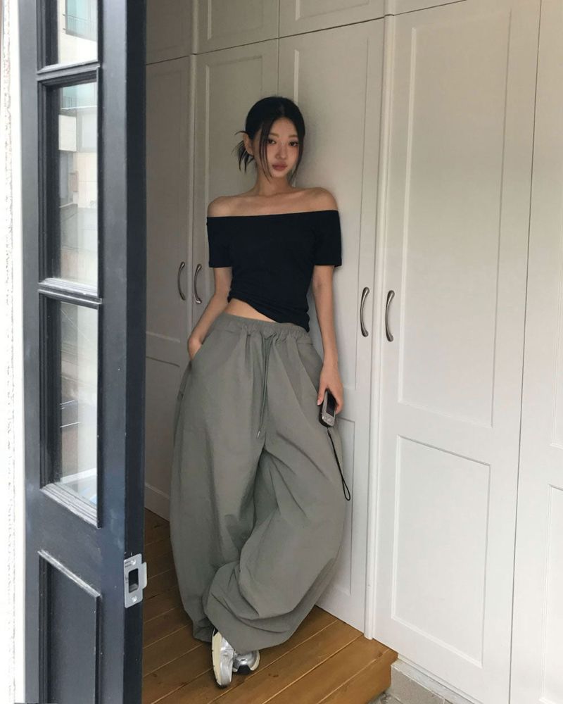 [MADE] Dump, folding nylon wide pants
