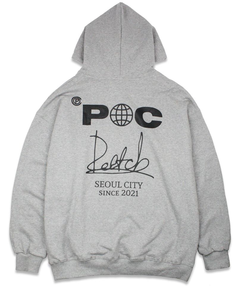 peaceoffclub（ピースオフクラブ）の「Sign_Logo Hooded Sweatshirt GREY（Tops）」