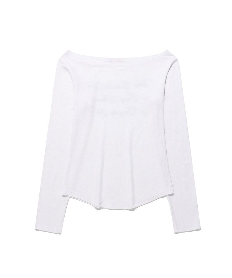 Sheer Wool Tencel LS Tee White (KIB6MFT566A)