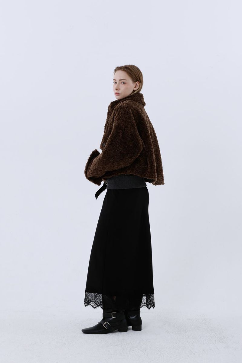SHEARLING POCKET COAT_BROWN