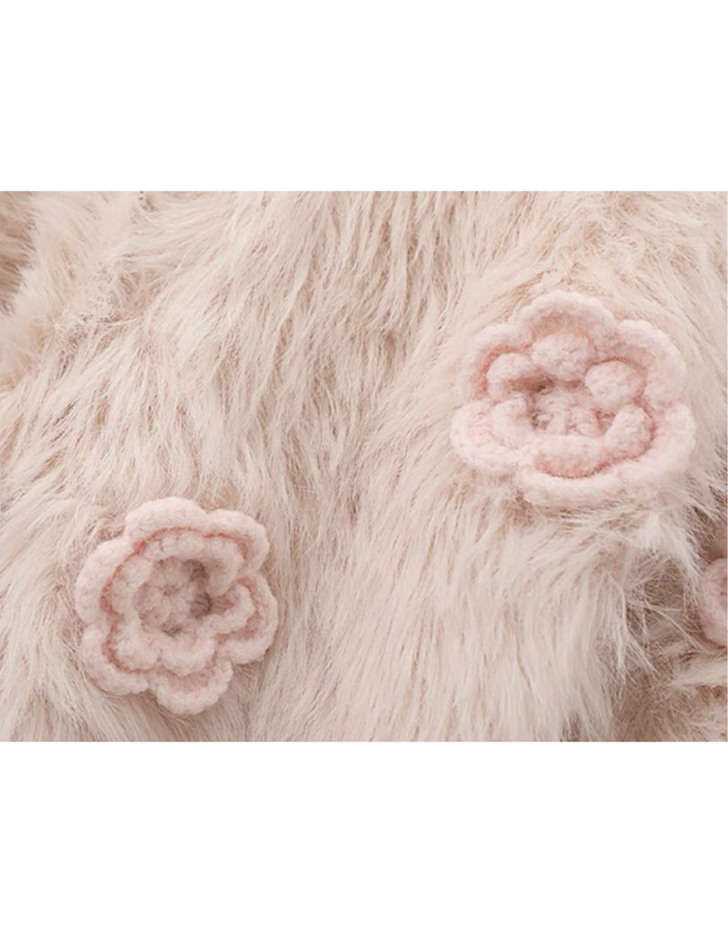 Azelia Rose V-Neck Hair Ornament Cardigan Pink