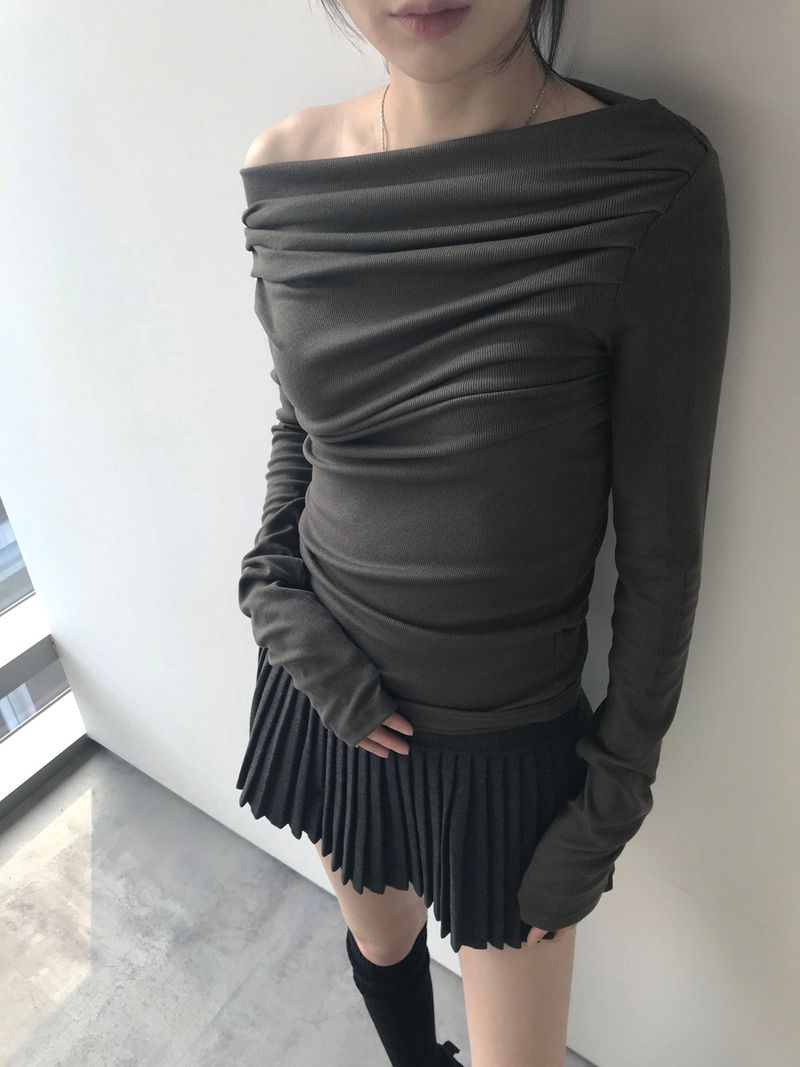 pony pleats skirt (3c)