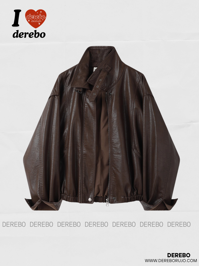 Czech Rider Zip-Up Leather Jacket