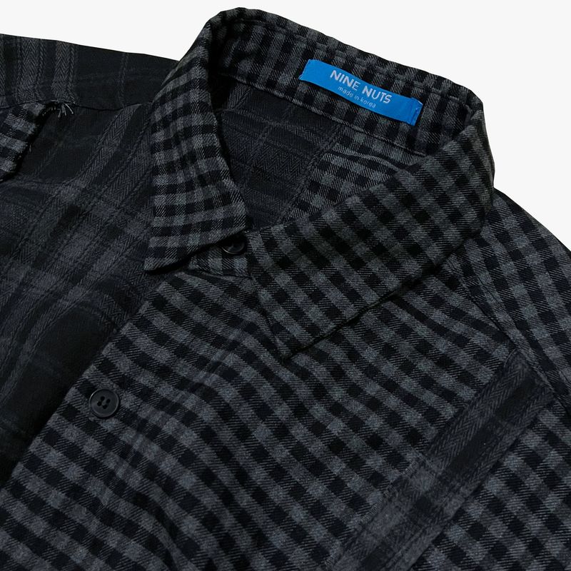 double check deconstructed shirt_black