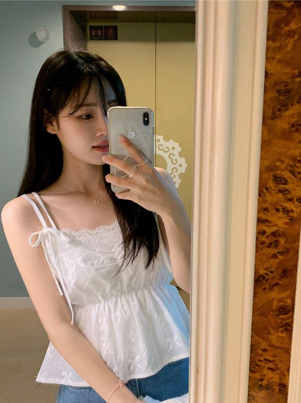 SHOPPERLAND（ショッパーランド）の「Sophie Lace Layered Strap Sleeveless (3color)（Tops）」