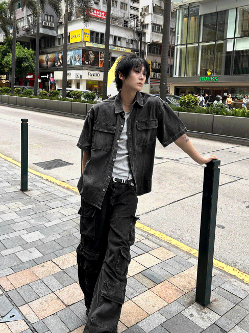 Ash Gray Denim Jacket
