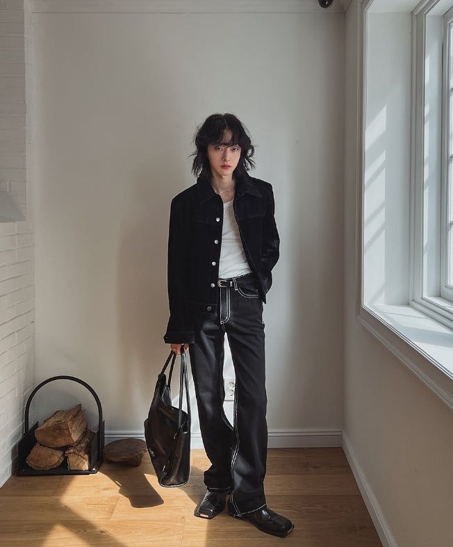 Wiles Velvet Denim Jacket