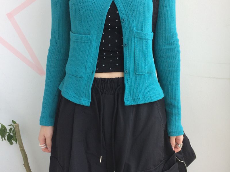 punching pocket cardigan