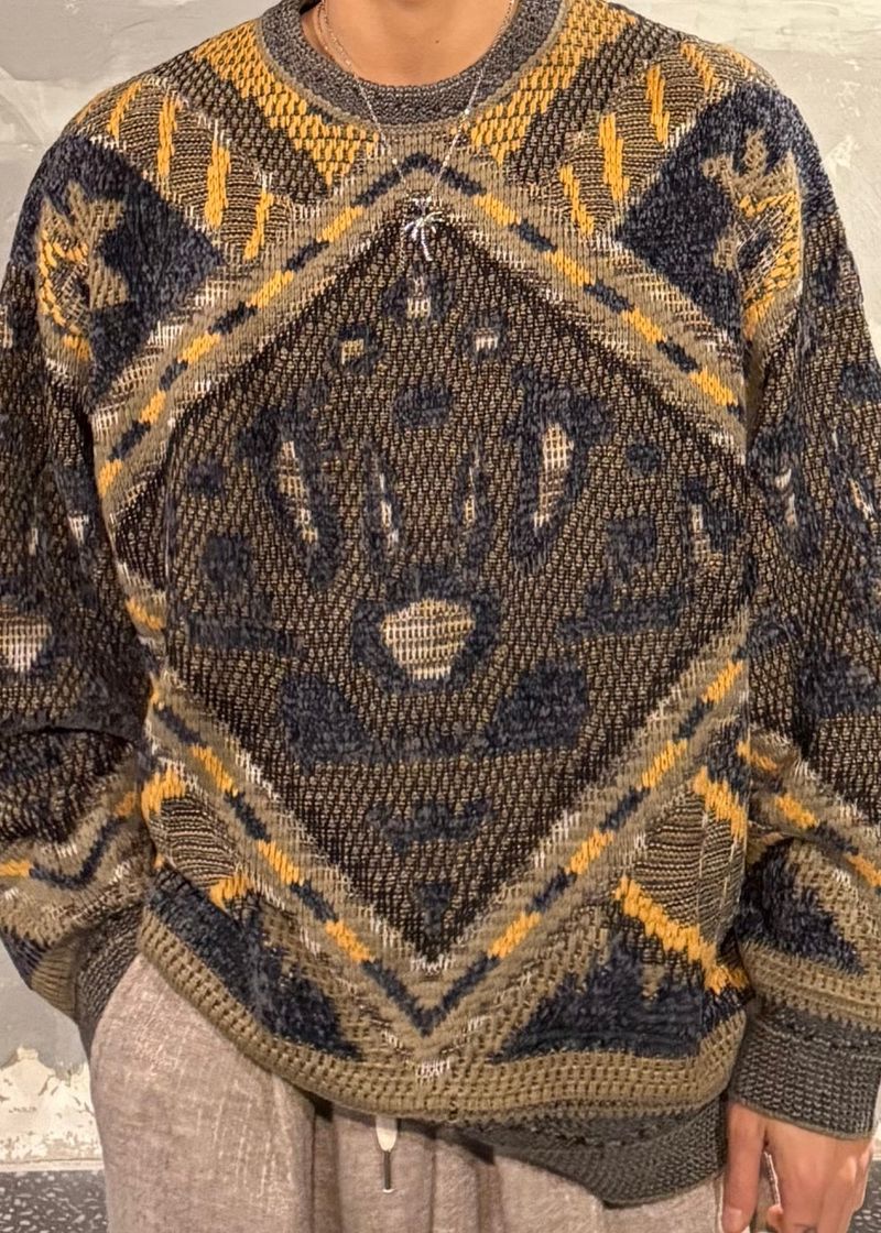 Mixed Knit Sweatshirt 2COLOR