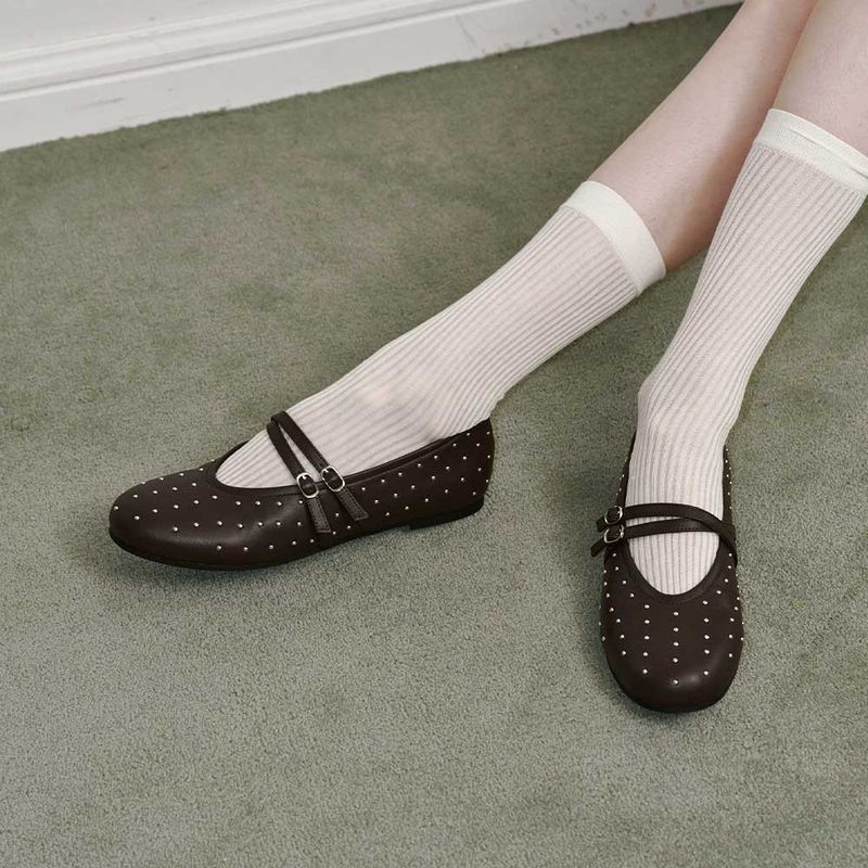 Stud Two Strap Maryjane - 2Color