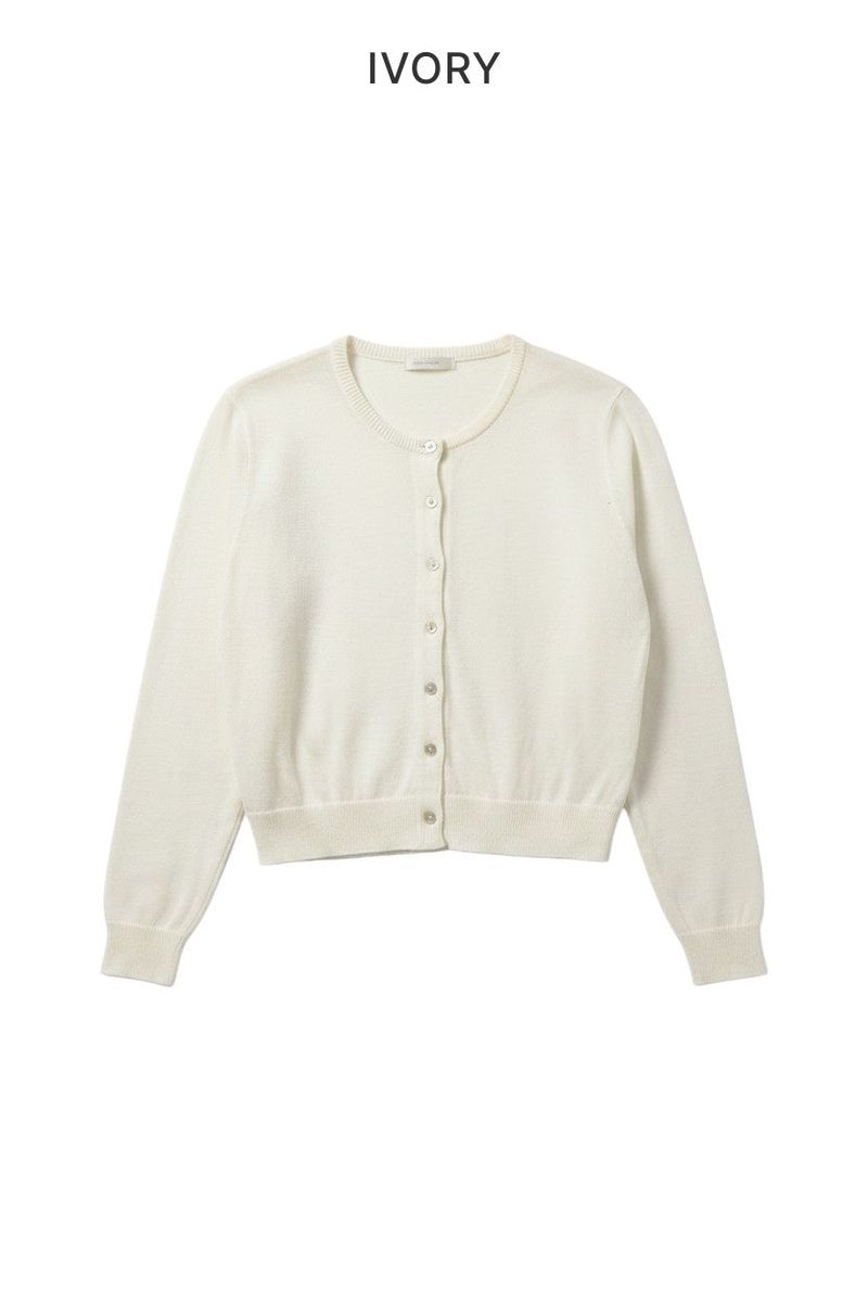 Romin Round Neck Knit Cardigan