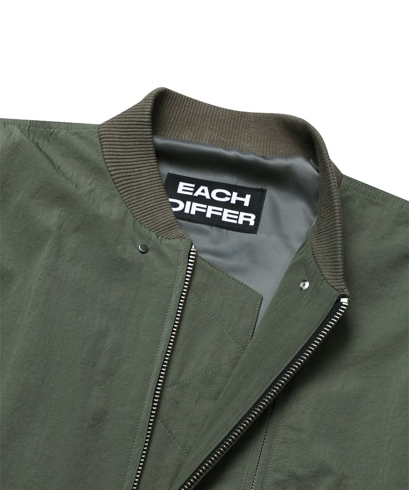 SHIRRING SLEEVED MA-1_KHAKI